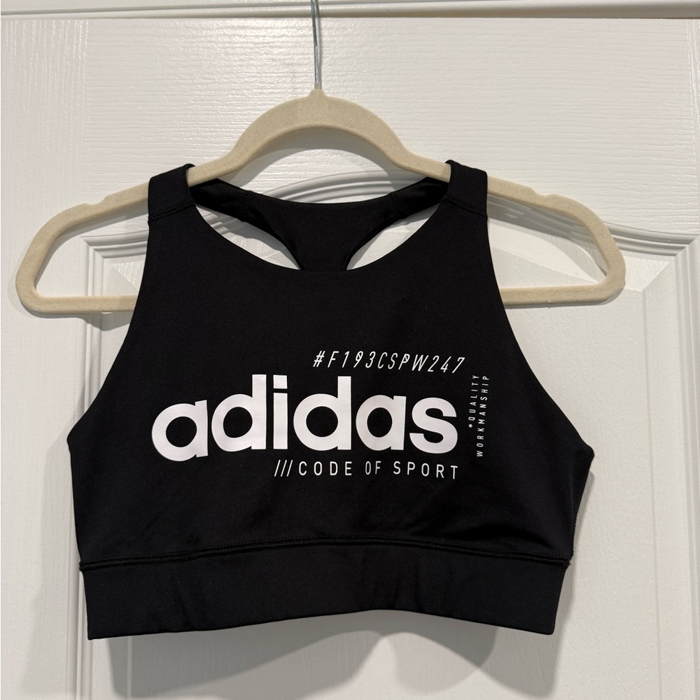 Adidas Code of Sport Black Sports Bra (Medium)
